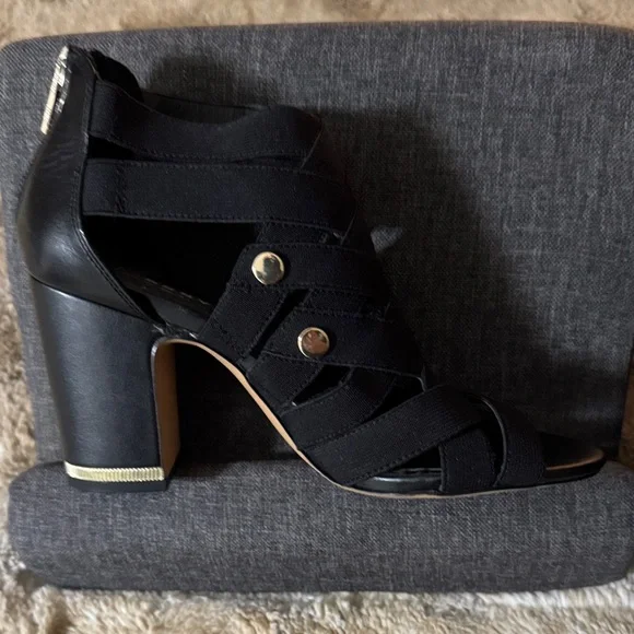 DKNY Black Strappy Heels - Picture 4 of 5